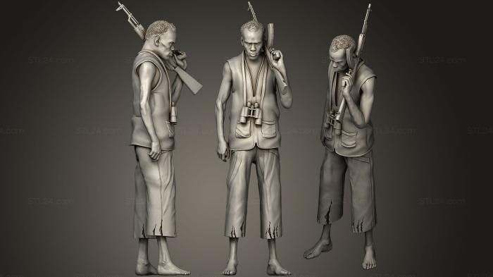 Military figurines (Samali pirates, STKW_0509) 3D models for cnc